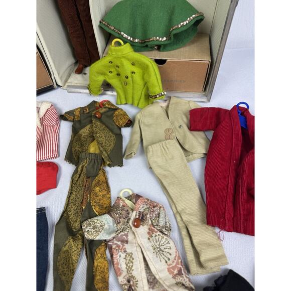Huge Vtg 1960s Barbie Ken Dolls Lot Clothes Accessories Double Case - Picture 7 of 16
